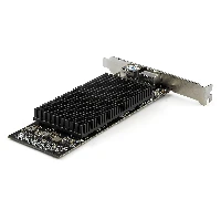 StarTech.com Dual Port 10G PCIe Network Adapter Card - Tehuti TN4010 10GBASE-T & NBASE-T PCI Express Network Interface Adapter 10/5/2.5/1GbE Multi Gigabit Ethernet 5 Speed NIC LAN Card, Internal, Wired, PCI Express, Ethernet, 10000 Mbit/s, Black