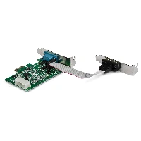StarTech.com 2-port PCI Express RS232 Serial Adapter Card - PCIe RS232 Serial Host Controller Card - PCIe to Serial DB9 - 16950 UART - Low Profile Expansion Card - Windows & Linux, Mini PCI Express, Serial, PCIe 1.1, RS-232, 222366 h, CE, FCC