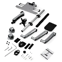 StarTech.com Wall Mount Workstation - Articulating Standing Desk with Ergonomic Height Adjustable Dual Monitor Arm & Keyboard Tray - 2x 30