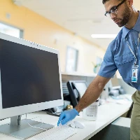 HP USB Keyboard and Mouse Healthcare Edition, Full-size (100%), Wired, USB, Membrane, White, Mouse included