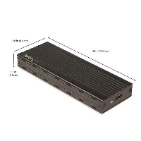 StarTech.com USB-C 10Gbps to M.2 NVMe SSD Enclosure - Portable External M.2 NGFF PCIe Aluminum Case - 1GB/s Read/Write - Supports 2230, 2242, 2260, 2280 - TB3 Compatible - Mac & PC, SSD enclosure, M.2, M.2, 10 Gbit/s, USB connectivity, Black