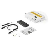 StarTech.com USB-C 10Gbps to M.2 NVMe SSD Enclosure - Portable External M.2 NGFF PCIe Aluminum Case - 1GB/s Read/Write - Supports 2230, 2242, 2260, 2280 - TB3 Compatible - Mac & PC, SSD enclosure, M.2, M.2, 10 Gbit/s, USB connectivity, Black