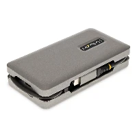 StarTech.com USB-C Multiport Adapter, HDMI/VGA, 4K 60Hz Video, 3-Port USB Hub, 100W Power Delivery Pass-Through, GbE, USB Type-C Travel Dock w/ Charging, 1ft/30cm Wrap-Around Cable - Mini Laptop Docking Station (DKT31CVHPD3) - Docking station - USB-C - VG