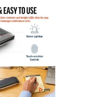 POLY Sync 10 USB-A USB-C Speakerphone, PC, Silver, 0.715 m, IP64, Windows 10, 100 - 7800 Hz