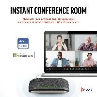POLY Sync 10 USB-A USB-C Speakerphone, PC, Silver, 0.715 m, IP64, Windows 10, 100 - 7800 Hz