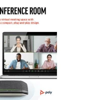 POLY Sync 10 USB-A USB-C Speakerphone, PC, Silver, 0.715 m, IP64, Windows 10, 100 - 7800 Hz