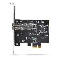 StarTech.com 1-Port GbE SFP Network Card, PCIe 2.1 x1, Intel I210-IS, 1GbE Controller, 1000BASE Copper/Fiber Optic, Single-Port Gigabit Ethernet NIC, Desktop/Server Backplanes - Windows and Linux Compatible, Internal, Wired, PCI Express, Fiber, 1000 Mbit/s, Black