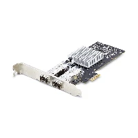 StarTech.com 2-Port GbE SFP Network Card, PCIe 2.0 x1, Intel I350-AM2 2x 1GbE Controller, 1000BASE Copper/Fiber Optic, Dual-Port Gigabit Ethernet NIC, Desktop/Server Backplanes - Windows and Linux Compatible, Internal, Wired, PCI Express, Fiber, 1000 Mbit/s, Black