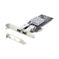 StarTech.com 2-Port GbE SFP Network Card, PCIe 2.0 x1, Intel I350-AM2 2x 1GbE Controller, 1000BASE Copper/Fiber Optic, Dual-Port Gigabit Ethernet NIC, Desktop/Server Backplanes - Windows and Linux Compatible, Internal, Wired, PCI Express, Fiber, 1000 Mbit/s, Black