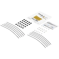 StarTech.com Cavi di raccordo di sicurezza - Confezione da 10 - Acciaio - Regolabili - Cavo di sicurezza - argento - 30 cm (pacchetto di 10)