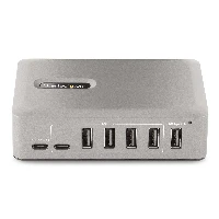 StarTech.com 10-Port USB-C Hub, 8x USB-A + 2x USB-C, Self-Powered w/ 65W Power Supply, USB 3.1 10Gbps Hub w/ BC1.2 Charging, Desktop/Laptop USB Hub with 3ft Locking USB-IF Certified Cable - USB Expansion Hub (10G8A2CS-USB-C-HUB) - Hub - 8 x USB 3.2 Gen 2