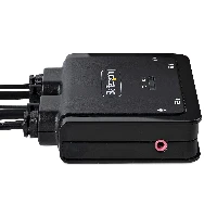 StarTech.com 2-Port Hybrid USB-C HDMI Cable KVM Switch, 4K 60Hz, Compact KVM with 6ft/1.8m USB-A/HDMI/Audio & 4ft/1.2m USB-C Integrated Host Cables, Bus Powered - Remote Push Button/Hotkey Switching (C2-H46-UAC-CBL-KVM) - Switch KVM / audio / USB - compat