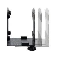 StarTech.com PC Wall Mount Bracket, Supports Desktop Computers Up To 40lb (18kg), Tool-Less Adjustments 1.9-7.8in (50-200mm), Heavy-Duty Wall Mount Shelf/Holder for PC Case/Tower, Wall-mounted CPU holder, Desktop, 18 kg, Black, Plastic, Rubber, Steel, Vertical