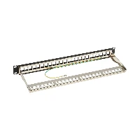 Tripp Lite 24-Port 1U Rack-Mount Shielded Blank Keystone/Multimedia Patch Panel, RJ45 Ethernet, USB, HDMI, Cat5e/6 - Pannello cablaggio - nero - 1U - 19 - 24 porte