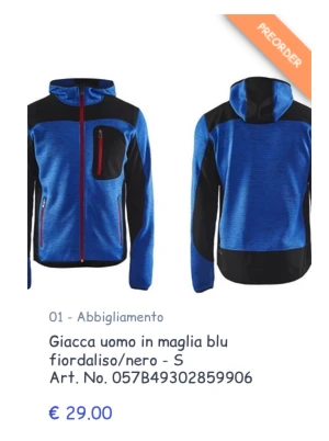 Prodotto prenotabile