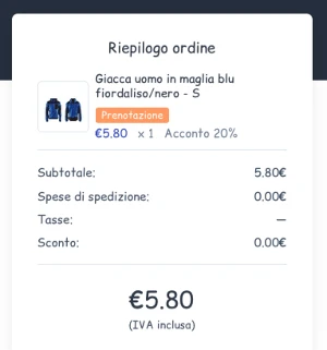 Riepilogo ordine