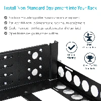 StarTech.com Staffe Universali regolabili in profondit per Armadi e Rack da 19 - 3U - Rotaia rack - nero - 3U - 19 - per P/N RK1233BKM, RK2433BKM, RK2537BKM, RK3236BKF, RK4236BKB, RK4242BK24, RK4242BK30