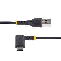 StarTech.com 1ft (30cm) USB A to C Charging Cable Right Angle, Heavy Duty Fast Charge USB-C Cable, USB 2.0 A to Type-C, Durable and Rugged Aramid Fiber, 3A, S20/iPad/Pixel - High Quality USB Charging Cord (R2ACR-30C-USB-CABLE) - Cavo USB - USB (M) dritto
