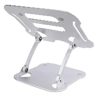 StarTech.com Laptop Stand for Desk, Ergonomic Laptop Stand Adjustable Height, Aluminum, Portable, Supports up to 22lb (10kg), Foldable Laptop Holder for Desk - Angled Notebook Computer Riser/Lift (ADJ-LAPTOP-RISER) - Supporto notebook - montabile su banco
