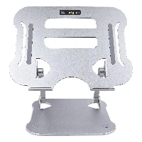 StarTech.com Laptop Stand for Desk, Ergonomic Laptop Stand Adjustable Height, Aluminum, Portable, Supports up to 22lb (10kg), Foldable Laptop Holder for Desk - Angled Notebook Computer Riser/Lift (ADJ-LAPTOP-RISER) - Supporto notebook - montabile su banco