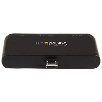 StarTech.com On-the-Go USB card reader for mobile devices - supports SD & Micro SD cards, MicroSD (TransFlash), MiniSD, MMC, SD, Black, 480 Mbit/s, Plastic, Activity, 64 GB