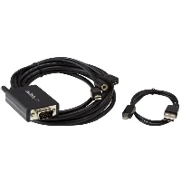 StarTech.com Mini DisplayPort to VGA Adapter Cable with Audio - 10 ft (3m), 3 m, Mini DisplayPort, VGA (D-Sub) + 3.5mm, Male, Male/Female, Straight