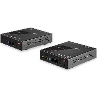 StarTech.com HDMI KVM Extender over IP Network - 4K 30Hz HDMI 2.0 and USB over IP LAN or Cat5e/Cat6 Ethernet Cable (100m/330ft) - Remote KVM Switch/Console Transmitter/Receiver Extender Kit, 3840 x 2160 pixels, 4K Ultra HD, 18 W, Black
