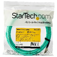 StarTech.com 7m (22ft) LC/UPC to LC/UPC OM3 Multimode Fiber Optic Cable, Full Duplex 50/125m Zipcord Fiber, 100G Networks, LOMMF/VCSEL, <0.3dB Low Insertion Loss, LSZH Fiber Patch Cord, 7 m, OM3, LC, LC
