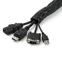 StarTech.com 15' (4.6m) Cable Management Sleeve - Flexible Coiled Cable Wrap - 1.0-1.5