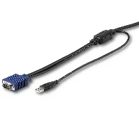 StarTech.com 6 ft. (1.8 m) USB KVM Cable for Rackmount Consoles, 1.8 m, USB, USB, VGA, Black, VGA