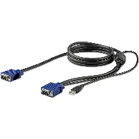 StarTech.com 6 ft. (1.8 m) USB KVM Cable for Rackmount Consoles, 1.8 m, USB, USB, VGA, Black, VGA