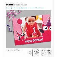HP Matte Photo Paper, 180 g/m2, 10 x 15 cm (101 x 152 mm), 25 sheets, Matt, 180 g/m, 10x15 cm, White, 25 sheets, Home
