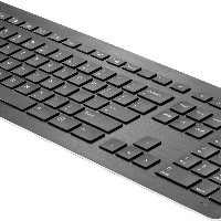 HP Wireless Premium Keyboard, Full-size (100%), RF Wireless, Black