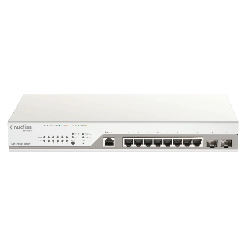 D-Link DBS-2000-10MP, Managed, L2, Gigabit Ethernet (10/100/1000), Power over Ethernet (PoE), Rack mounting