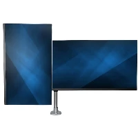 StarTech.com Desk Mount Dual Monitor Arm - Premium Articulating Monitor Arm - up to 30 VESA Mount Displays - Height Adjustable Monitor Mount - Rotate/Tilt/Swivel - Clamp/Grommet - Silver, Clamp, 10 kg, 33 cm (13