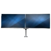 StarTech.com Desk Mount Dual Monitor Arm - Premium Articulating Monitor Arm - up to 30 VESA Mount Displays - Height Adjustable Monitor Mount - Rotate/Tilt/Swivel - Clamp/Grommet - Silver, Clamp, 10 kg, 33 cm (13