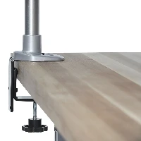 StarTech.com Desk Mount Dual Monitor Arm - Premium Articulating Monitor Arm - up to 30 VESA Mount Displays - Height Adjustable Monitor Mount - Rotate/Tilt/Swivel - Clamp/Grommet - Silver, Clamp, 10 kg, 33 cm (13