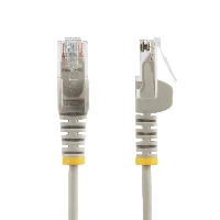 StarTech.com 2 m CAT6 Cable - Slim - Snagless RJ45 Connectors - Grey, 2 m, Cat6, U/UTP (UTP), RJ-45, RJ-45