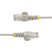 StarTech.com 2 m CAT6 Cable - Slim - Snagless RJ45 Connectors - Grey, 2 m, Cat6, U/UTP (UTP), RJ-45, RJ-45