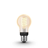 Philips Hue White 1-pack A60 E27 Filament Standard, Smart bulb, Black, Grey, Bluetooth/Zigbee, LED, E27, Soft white