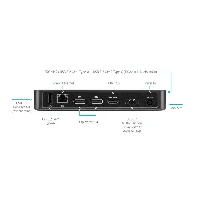 Targus DOCK430EUZ, Wired, 3.5 mm, Black, Windows 10, Windows 7, Windows 8.1, Mac OS X 10.10 Yosemite, Mac OS X 10.11 El Capitan, Mac OS X 10.12 Sierra, 80 mm
