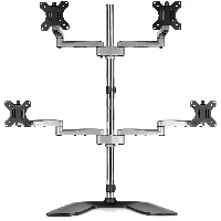 StarTech.com Desktop Quad Monitor Stand - Ergonomic VESA 4 Monitor Arm (2x2) up to 32