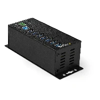 StarTech.com 7-Port USB 3.0 Hub with Power Adapter - Metal Industrial USB-A Hub with ESD & 350W Surge Protection - Din/Wall/Desk Mountable - High Speed USB 3.2 Gen 1 (5Gbps) Hub, USB 3.2 Gen 1 (3.1 Gen 1) Type-B, USB 3.2 Gen 1 (3.1 Gen 1) Type-A, 5000 Mbit/s, Black, Power, RoHS, REACH, CE, FCC, TAA