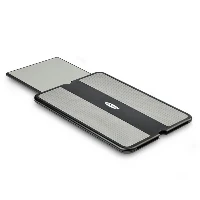 StarTech.com Lap Desk - With Retractable Mouse Pad, Notebook stand, Black, Grey, Plastic, Silicone, 33 cm (13