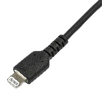 StarTech.com 6 foot (2m) Durable Black USB-C to Lightning Cable - Heavy Duty Rugged Aramid Fiber USB Type A to Lightning Charger/Sync Power Cord - Apple MFi Certified iPad/iPhone 12, Black, USB A, Lightning, 2 m, Male, Male