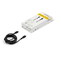 StarTech.com 6 foot (2m) Durable Black USB-C to Lightning Cable - Heavy Duty Rugged Aramid Fiber USB Type A to Lightning Charger/Sync Power Cord - Apple MFi Certified iPad/iPhone 12, Black, USB A, Lightning, 2 m, Male, Male