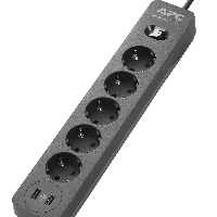 APC PME5U2B-GR, 680 J, 5 AC outlet(s), Type F, 230 V, 50/60 Hz, 10 A