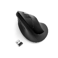 Kensington Pro Fit Ergo Vertical Wireless Mouse, Right-hand, Optical, RF Wireless, 1600 DPI, Black