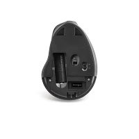 Kensington Pro Fit Ergo Vertical Wireless Mouse, Right-hand, Optical, RF Wireless, 1600 DPI, Black