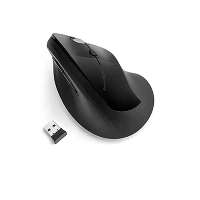 Kensington Pro Fit Ergo Vertical Wireless Mouse, Right-hand, Optical, RF Wireless, 1600 DPI, Black